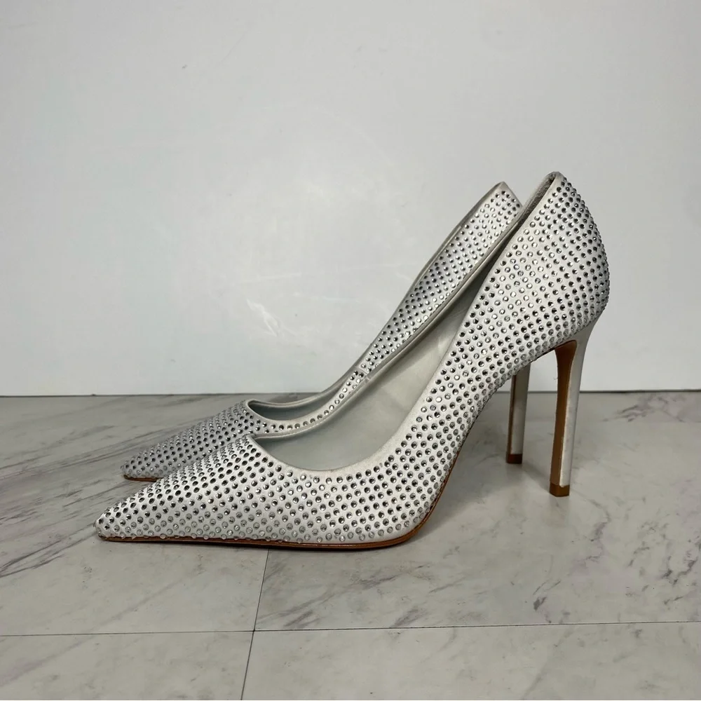 Schutz Lou Crystal Pointy Toe Pump 9B
